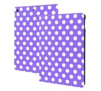 Purple Polka Dot Print (q) Compatible with ipad 9th/8th/7th Generation Case Cover, Tablet Cases Compatible with ipad Case 10.2 Inch, Auto Wake/Sleep, Folio Stand
