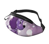 purple Poodle Polka Dot Fanny Pack for Women Men Crossbody Bag Belt Bag Fashion Small Waist Pack Outdoor Bum Bag