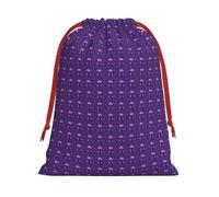 Purple Poodle Polka Dots Print Practical Drawstring Gift Pouches Comfort Holiday Parties Events Multipurpose Use