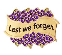 Purple Poppy Pin Badge Remembrance Day Decorations Lest We Forget Animals in War WW1