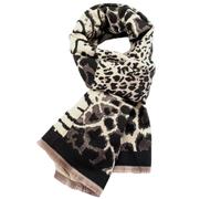 Purple Possum® Animal Print Scarf in Black Brown and Beige Leopard Print Warm Blanket Wrap