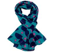 Purple Possum® Blue Scarf Ladies Abstract Retro Style Shapes Teal Wrap Navy Pink Spotted Lightweight Shawl