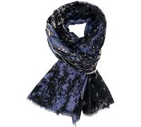 Purple Possum® Blue Scarf Ladies Sparkly Gold Coloured Abstract Wrap Large Womns Lightweight Shawl