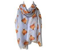 Purple Possum® Cow Scarf Ladies Highland Cows Cattle Cashmere Blend Pink Shawl Cute Peach Wrap (Lilac)