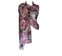 Purple Possum® Floral Wrap Ladies Abstract Flower Print Large Flowers Shawl Pashmina (Pink)