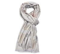 Purple Possum® Grey Scarf Ladies Pashmina Wrap Oversized Scarf Silver Grey Floral Pattern Wedding Prom Shawl