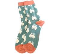 Purple Possum® Llama Socks Cute Llamas Green Orange Bamboo Cotton Blend Fun Novelty Womens UK Shoe Size 3-7 Gift Idea