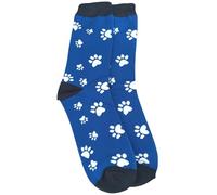 Purple Possum® Mens Socks Dogs Paw Prints Novelty Fun Cats Bamboo Cotton Blend in Blue Dog Paw Print Shoe Size 7-11