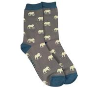 Purple Possum® Mens Socks Elephants Blue Grey Elephant Novelty Fun Bamboo Cotton Blend 8-12