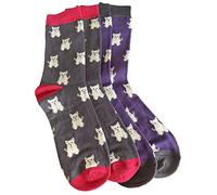 Purple Possum Mens Socks Westie Dog, Grey/Purple, 2 Pair