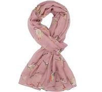 Purple Possum® Pink Robin Scarf Ladies bird print wrap Large Red Robins Birds Shawl
