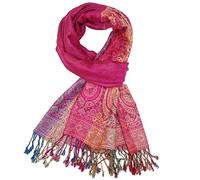 Purple Possum® Pink Scarf Ladies Cerise Fuchsia Orange Blue Floral Shawl Flowers Pashmina Wrap