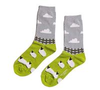 Purple Possum® Socks Sheep Ladies Blue Pink White Soft Bamboo Cotton Blend Ankle Sock Gift Idea (Lime Green) Size 4-7