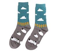 Purple Possum® Socks Sheep Ladies Blue Pink White Soft Bamboo Cotton Blend Ankle Sock Gift Idea (Teal Blue) Size 4-7