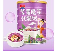 Purple potato and konjac substitute Congee powder soup 500g/can, Chinese instant nutritious breakfast Oatmeal, cereals breakfast, healthy and convenient breakfas, Chinese delicious snacks (B,2cans)