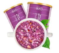 Purple potato and konjac substitute Congee powder soup 500g/can, Chinese instant nutritious breakfast Oatmeal, cereals breakfast, healthy and convenient breakfas, Chinese delicious snacks (D,2cans)