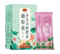 Purple Potato,Black Sesame Vegetable soup,Grain Lotus Root Powder,Nutritious and Healthy Breakfast,Healthy Replacement Porridge with Fruit (Lotus Root Powder With Winter Melon Hawthorn,3 box)