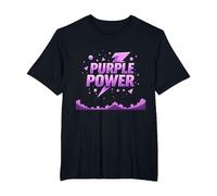 Purple Power: Energetic Boys' Superhero Statement T-Shirt, Men's Big and Tall, Black, 3X Tall