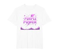 Purple Power: Energetic Boys' Superhero Statement T-Shirt, Men's Big and Tall, White, 2X Tall