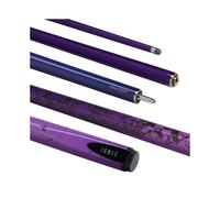 PowerGlide Snooker Pool or Billiard Cue | Ignis | Carbon Fibre & Fibreglass | Ultra Smooth High Gloss Purple Design |2-Piece 50/50 Joint | Full Size 57" | 10mm Tip | Asstd Weights 18oz & 19oz