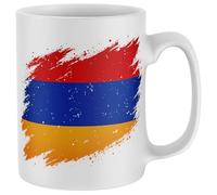 Purple Print House Armenia Independence Mug - Armenian Torn Badge Design - Country Supporter Tea Coffee Cup for Him or Her - Patriotic Gift - 11oz