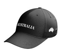Purple Print House Australia Mens Cap Retro Rugby Australian Supporters Hat, One Size, Black