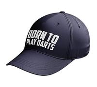 Purple Print House Born to Play Darts Baseball Cap - Funny Birthday Darts Gifts for Him - Dart Player Hat, One Size, Navy