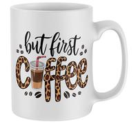 Purple Print House But First Coffee Mug Quirky Fun Birthday Christmas Tea Coffee Cup Gifts For Women