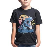 Purple Print House Childrens Dinosaur T Shirt - Tyrannosaurus Rex T-Shirt - Trex Novelty Black Boys and Girls T Shirts (9-11 Years, Black)