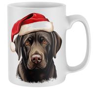 Purple Print House Christmas Chocolate Labrador Mug Festive Secret Santa Gift Xmas Lab Tea Coffee Cup