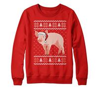 Purple Print House Christmas Pig Sweatshirt Kids Xmas Jumper Day Festive Farm Santa Hat Sweater Gifts For Boys and Girls, 9-11 Years, Red
