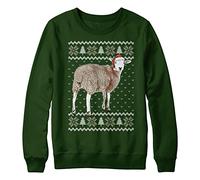 Purple Print House Christmas Sheep Sweatshirt Kids Xmas Jumper Day Festive Farm Santa Hat Sweater Gifts For Boys and Girls, 9-11 Years, Bottle