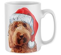 Purple Print House Cockapoo Christmas Mug Pet Owner Secret Santa Gift Puppy Dog Winter Morning Tea and Coffee Cup, One Size, White