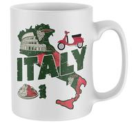 Purple Print House Country of Italy Mug Italian Travel Italia Men Women Backpacker Travelling Coffee Tea Gift Cup