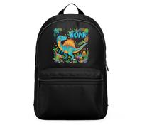 Purple Print House Custom Dinosaur Mini Backpack For Boys - Spinosaurus Dino Bag - Personalised Sons Name School Gift, One Size, Black