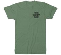Purple Print House Custom Embroidered Mens Workwear T Shirt Personalised Embroidery Work Uniform Company Name Top, 3XL, Military Green