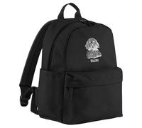 Purple Print House Custom Embroidered Pet Portrait Premium Mini Backpack - Personalised Your Dog Cat Or Any Pet - Animal Sketch Embroidery - Dog Walking Bag, One Size, Black