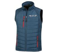 Purple Print House Custom Embroidered Work Padded Gilet for Men | Personalised Lightweight Body Warmer with Embroidery Text | Staff Uniform or Outdoor Layer | Add Your Business Name, XL, Navy/Red