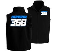 Purple Print House Custom Motocross Gilet Name & Race Number | Adults Personalised MX Enduro Soft Shell Body Warmer | Dirt Bike Racing Pits Track Practice Day | Men & Women, XL, Black