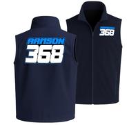 Purple Print House Custom Motocross Gilet Name & Race Number | Adults Personalised MX Enduro Soft Shell Body Warmer | Dirt Bike Racing Pits Track Practice Day | Men & Women, S, Navy