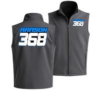 Purple Print House Custom Motocross Gilet Name & Race Number | Adults Personalised MX Enduro Soft Shell Body Warmer | Dirt Bike Racing Pits Track Practice Day | Men & Women, L, Charcoal