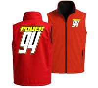 Purple Print House Custom Motocross Gilet Name & Race Number | Adults Personalised MX Enduro Soft Shell Body Warmer | Dirt Bike Racing Pits Track Practice Day | Men & Women, M, Red/Black