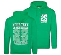 Purple Print House Custom School Leavers Hoodie for Secondary Primary Leaving Party Personalised Class of 2025 Adults Unisex Hoody Add Class Year Group Names Boys Girls Mens Womens, M, Irish Green
