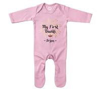 Purple Print House Customised My First Diwali Romper Suit Baby Boys Girls Personalised 1st Festival of Lights Diya Sleepsuit Babies, 0-3 Months, Light Pink