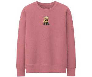 Purple Print House Cute Winter Yorkshire Terrier Jumper Womens Christmas Sweater Autumn Walks Unisex Sweatshirt, M, Dusty Pink
