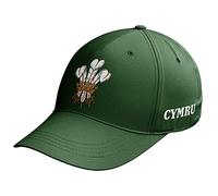 Purple Print House Cymru Badge Cap Mens Wales Feathers Baseball Hat Nations Rugby Supporter, One Size, Bottle