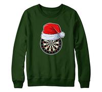 Purple Print House Dartboard Santa Hat Sweatshirt, Mens Sweater Jumper Top Tee Gifts for Dad And Grandad, Darts Player, M, Bottle