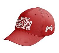 Purple Print House Do Not Disturb Cap for Men Gaming Mode Activated Funny Gamer Baseball Cap Gifts, One Size, Red