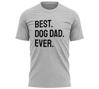 Purple Print House Dog Dad Gifts, Best Dog Dad Ever Tshirt, Dog Dad Fathers Day and Birthday Gifts from Dog Owner Mens, L, Sport Grey