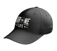 Purple Print House Drone Life Baseball Cap for Men Funny Flying Drones Novelty Hat Gifts, One Size, Black